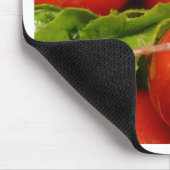 Rode radijs muismat (Hoek)