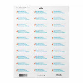 Rode raket retouradres etiket (Full Sheet)