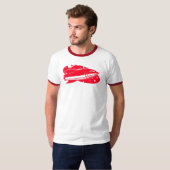 rode raketretro t-shirt (Voorkant volledig)