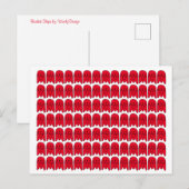 Rode raketschepen briefkaart (Voorkant / Achterkant)