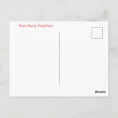 Rode raketschepen briefkaart (Achterkant)