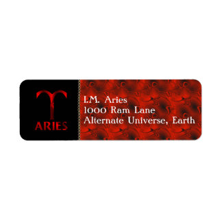 Rode Ram Horoscoop Symbool Etiket
