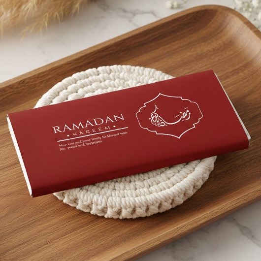 Rode Ramadan Kareem chocoladereep verpakking islam Flyer