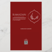 Rode Ramadan Kareem chocoladereep verpakking islam Flyer (Voorkant)