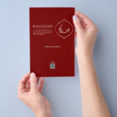 Rode Ramadan Kareem chocoladereep verpakking islam Flyer (Hand)