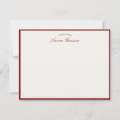 Rode rand Elegante Moderne Briefkaart (Voorkant)