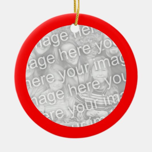 Rode rand foto keramisch ornament (Voorkant)