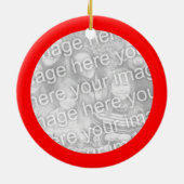 Rode rand foto keramisch ornament (Achterkant)