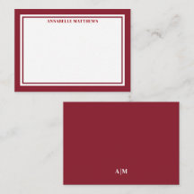 Rode Rand Minimalistische Naam Monogram