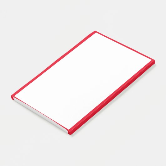 Rode rand Randen Solid White Achtergrond Post-it® Notes (Schuin)