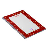 Rode Rand Sterren, Vrede Vreugde & Hoop, Bedrijfsl Notitieboek (Rechterzijde)