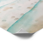 Rode randen in sneeuw - Waterverf landschapskunst  Poster (Hoek)