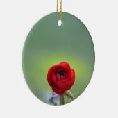 Rode Ranunculus Bloem Keramisch Ornament (Rechts)