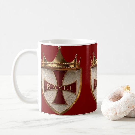 Rode RayEl Crest koffiemok (Met donut)