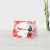 Rode Ready to Pop Baby Shower Bedankt (Voorkant)