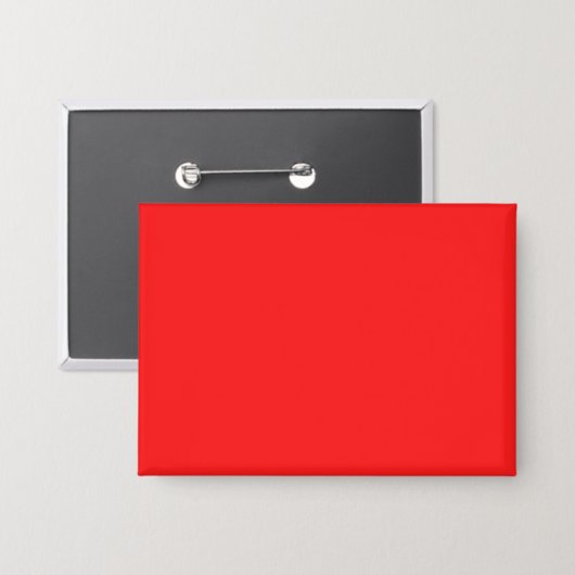 Rode Rechthoek Button -  Badge (Voorkant / Achterkant)