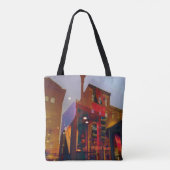 Rode reflecties op de straat van Philadelphia Tote Bag (Achterkant)