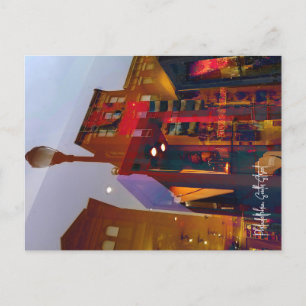 Rode reflecties op de straten van Philadelphia Briefkaart