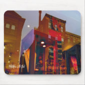 Rode reflecties op de straten van Philadelphia Muismat (Voorkant)