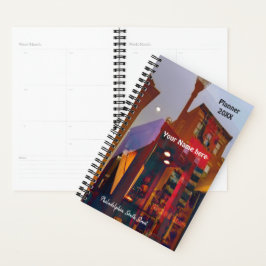 Rode Reflecties op de straten van Philadelphia Planner