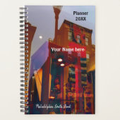 Rode Reflecties op de straten van Philadelphia Planner (Voorkant)