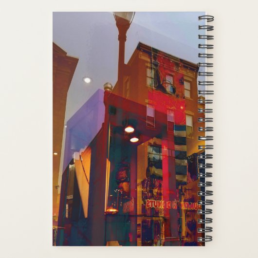 Rode reflecties op de straten van Philadelphia Planner (Achterkant)