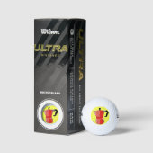 Rode Regenboog Espresso Golfballen (Verpakking)