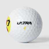 Rode Regenboog Espresso Golfballen (Logo)