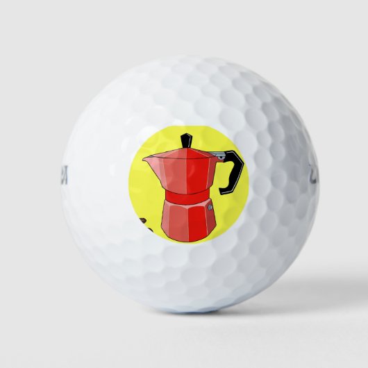 Rode Regenboog Espresso Golfballen (Voorkant)