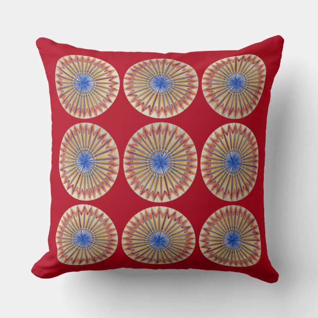 Rode regenboog kussen (Voorkant)