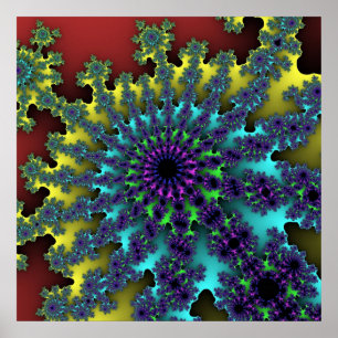 Rode regenboogbarst poster