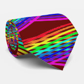 (Rode) regenboogkleuren Abstract Stropdas (Opgerold)