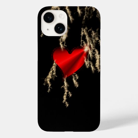 Rode regenboogkunst met Thunderbolt Case-Mate iPhone Case (Achterkant)