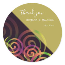 Rode regenboogstralen op Paars en mosterd