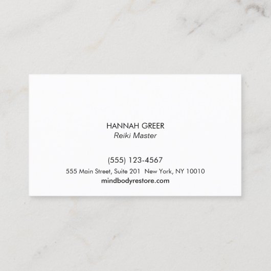 Rode Reiki Master Symbool Visitekaartje (Achterkant)