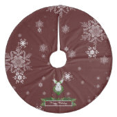 Rode Rendier Boomrok Fleece Kerstboom Rok (Voorkant)