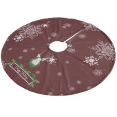 Rode Rendier Boomrok Fleece Kerstboom Rok (Gekanteld)