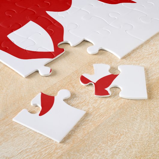 Rode rendier / kariboesilhouet legpuzzel (Zijkant)