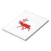 Rode rendier / kariboesilhouet notitieblok (Linkerzijde)