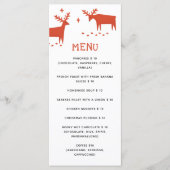 Rode Rendier | Kerstvakantie Cafe of Bakkerij Menu (Voorkant)