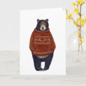 Rode Rendier Sweater Beer Kaart (Gele Bloem)