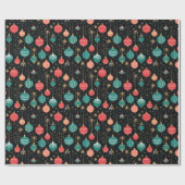 Rode rendier traditionele kerstcadeau verpakking cadeaupapier (Vlak)