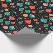 Rode rendier traditionele kerstcadeau verpakking cadeaupapier (Hoek)