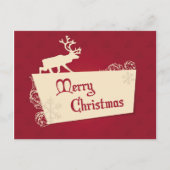  rode rendieren en sneeuwvlokken met kerst feestdagenkaart (Voorkant)