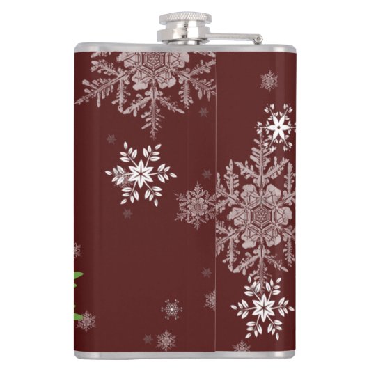 Rode Rendierflesfles Heupfles (Achterkant)