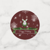 Rode rendiertabel Confetti (Kleine voorkant)