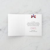 Rode Republikeinse Patriottische Vakantie Donor Vr Bedankkaart (Binnen)