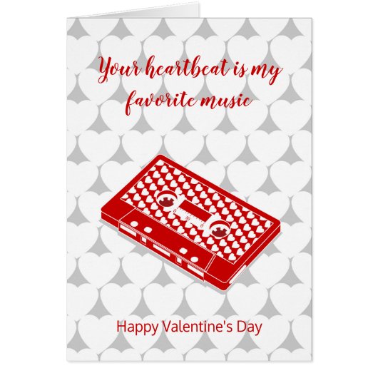 rode retro audiotape van de valentijn (Voorkant)