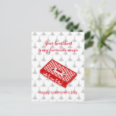 rode retro audiotape van de valentijn briefkaart (Staand voorkant)