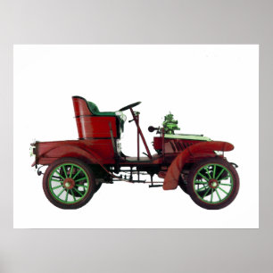RODE RETRO AUTO / AUTO RESTAURATIE - AUTOMOTIVE POSTER